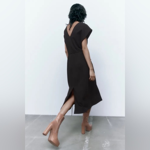 ZARA ~ Pinstripe Midi Tuxedo Dress Suit - Picture 3 of 11